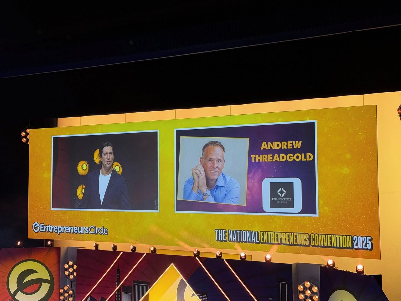 Andrew Threadgold named a finalist at the National Entrepreneurs Convention 2025